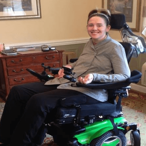 Young woman in a wheel chair